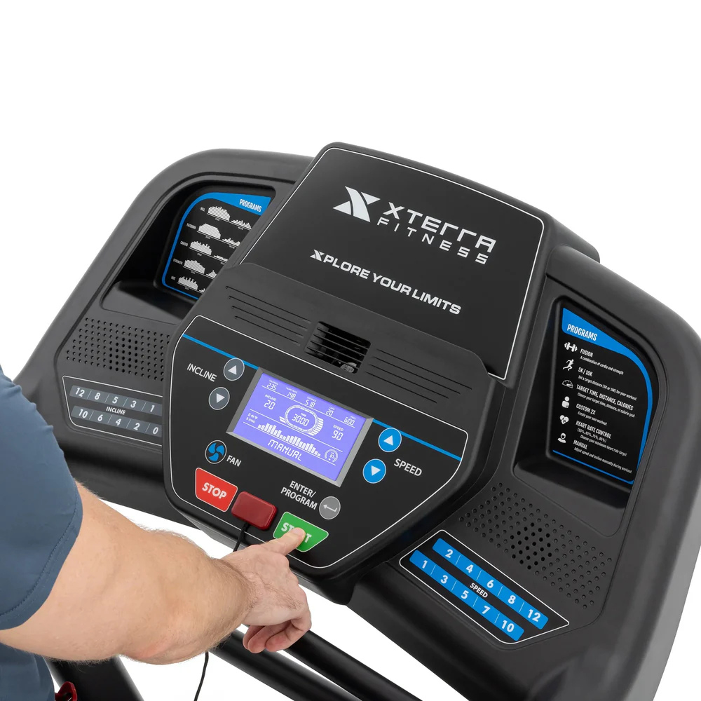 Electric Walking Desk Exercise Treadmill, Blue and Black, 350 Lb