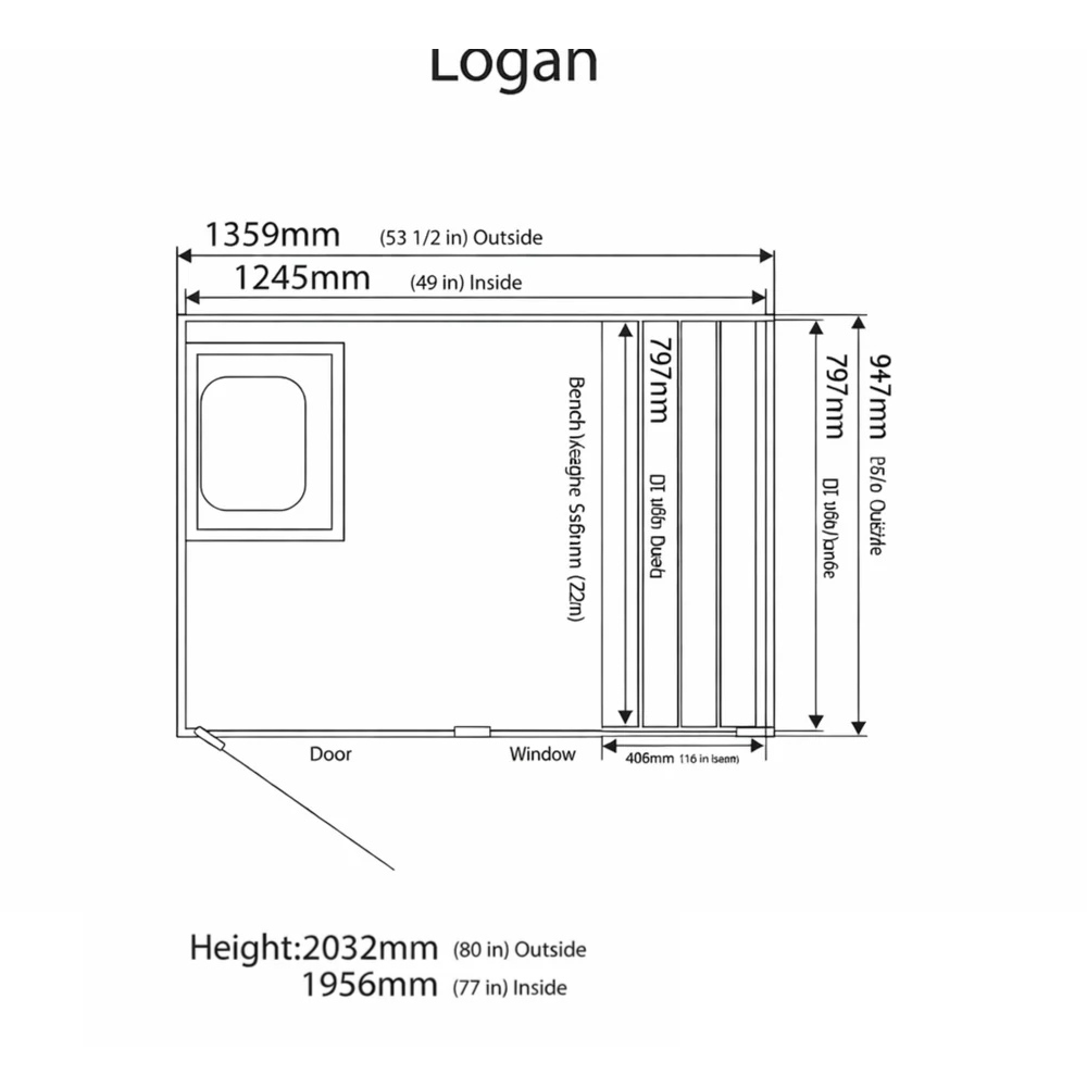 Logan 1-Person Indoor Sauna in Rustic Cedar