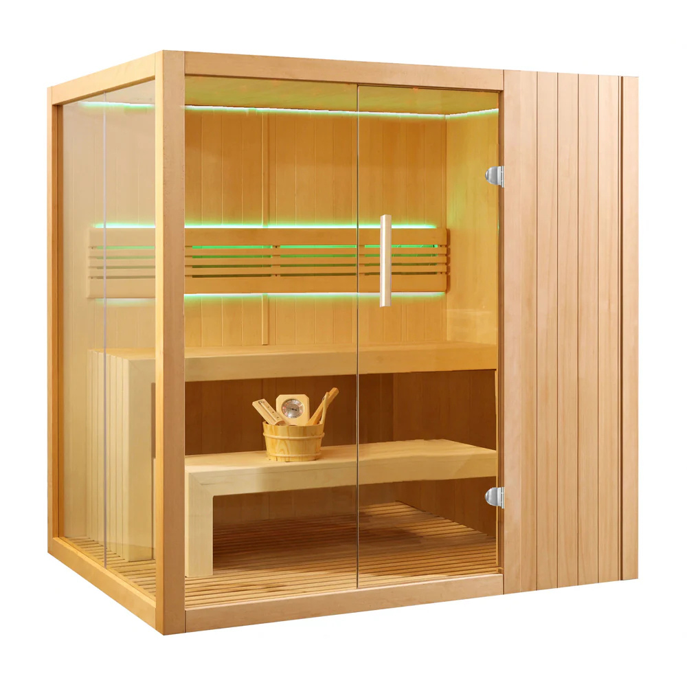 STHE4INNY Canadian Hemlock 4-6 Person Indoor Wet Dry Sauna with 4.5 Kw UL Heater